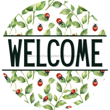 Everyday Door Hanger Welcome Dco - 01407 - Dh 18’ Round Wood